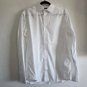 H&M White Men's Long-Sleeve Dress Shirt